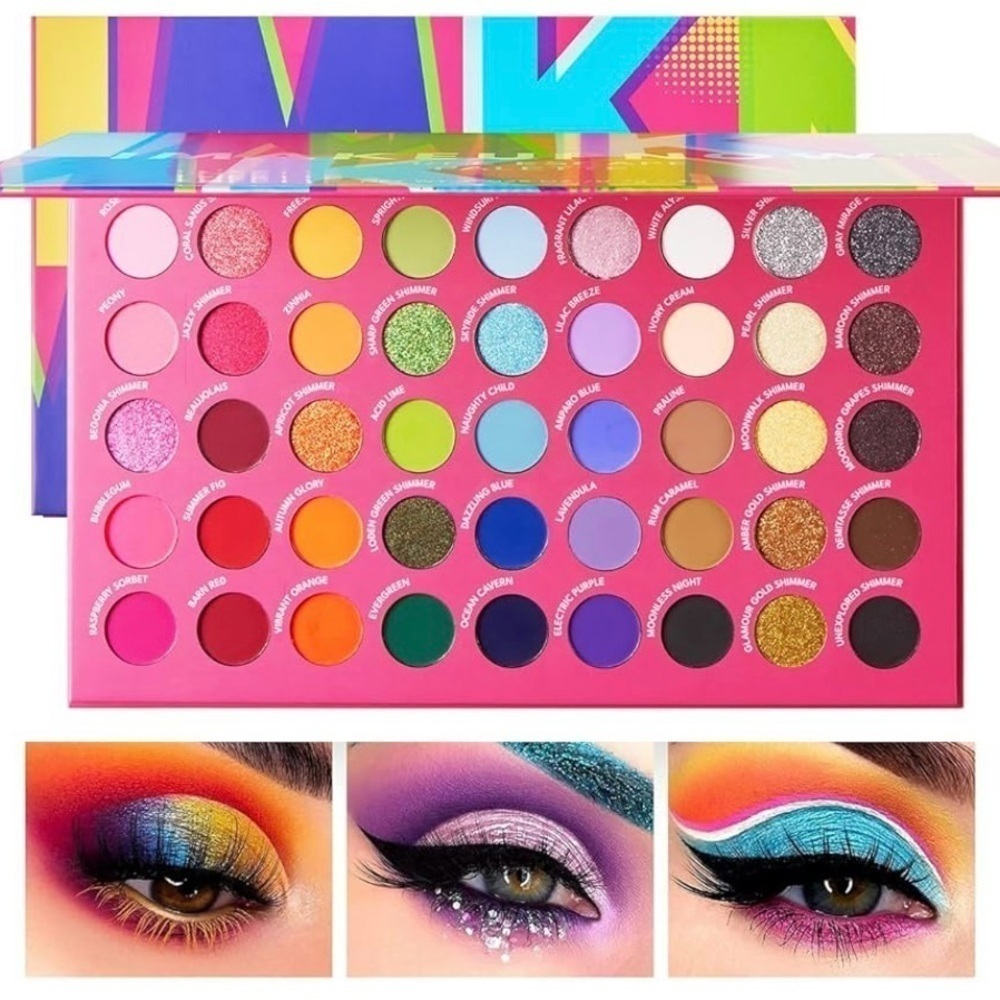 45 Shades Eye Shadow Makeup Palette Set Colorful Bright, High Pigmented Pallets